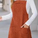  MY DREAM LIFE | Front Pockets Corduroy Overall Dress