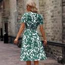  Falling Leaves Waist Band Midi Dress | S-XXL