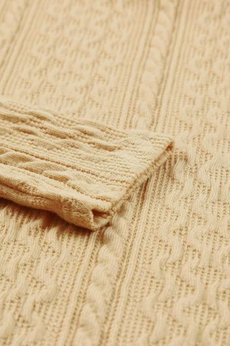 MY DREAM LIFE |Textured Puffy Sleeve Knit Sweater