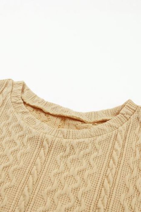 MY DREAM LIFE |Textured Puffy Sleeve Knit Sweater