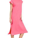  Round Neck Short Sleeve Midi Dress | S-XL