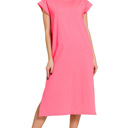  Round Neck Short Sleeve Midi Dress | S-XL