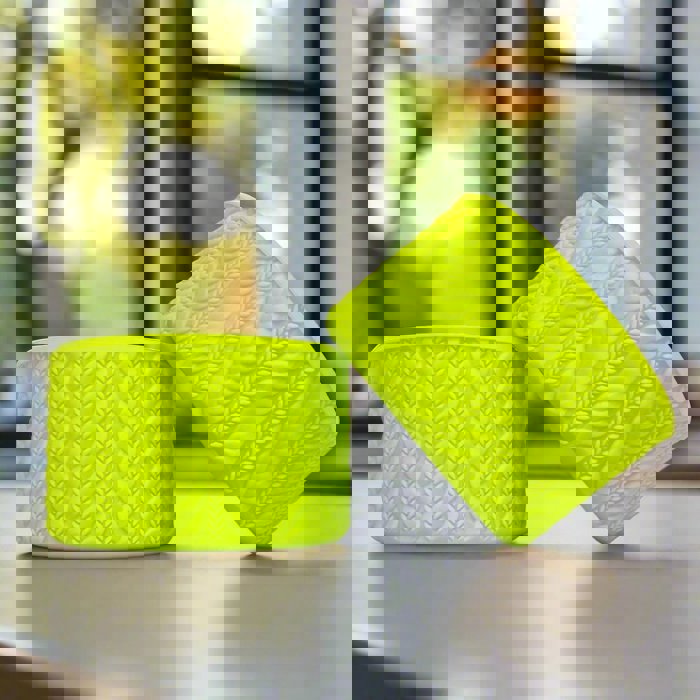 Christine Cable Knit Silicone Tumbler Boot | Chartreuse