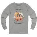  Grateful, Thankful, Slightly Overwhelmed Long Sleeve Tee cute pumpkin shirt pumpkin graphic fall gift idea pumpkin lover gift harvest tshirt fall shirt fall mom shirt pumpkin with bow top