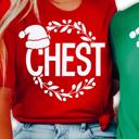 XXXL Red Chest Nuts Chestnuts Funny Christmas Matching Couple Graphic Tees