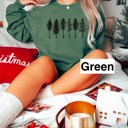  6 Evergreen Trees Crew Sweatshirt