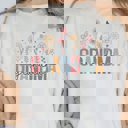  Grandma Flowers Boho Graphic Tee – Retro Floral Grandma Shirt, Mother’s Day Gift, Vintage Boho Style Top