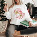  I Love A Man With A Beard Santa Crew Sweatshirt