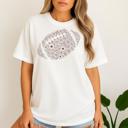  Chinoiserie Football Floral Graphic Tee – Vintage Game Day Shirt for Women, Fall Sports Aesthetic
