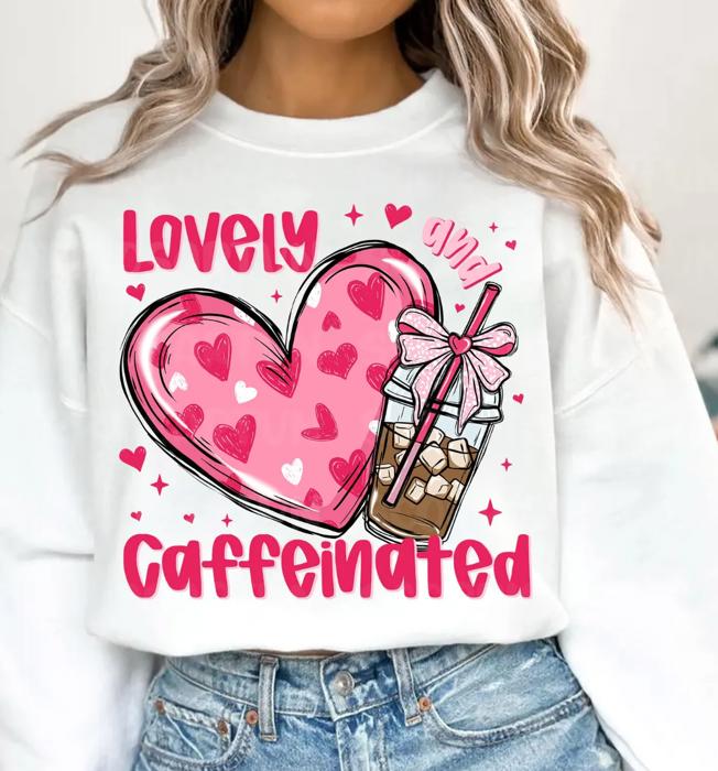 Lovely and Caffeinated Crew Sweatshirt