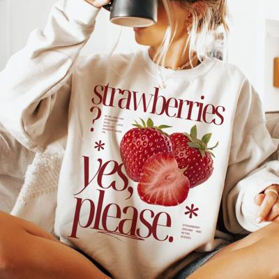 Strawberries Yes Please Crew Sweatshirt