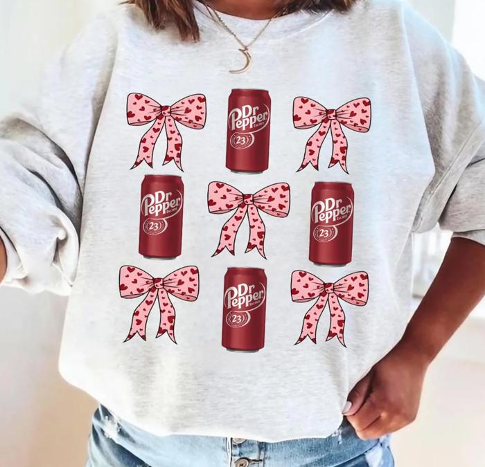 Dr Pepper Cans & Bows Crew Sweatshirt