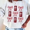  Dr Pepper Cans & Bows Crew Sweatshirt