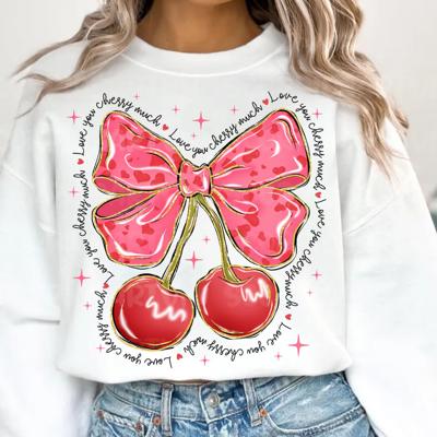 I Love You Cherry Much Watercolor Crew Sweatshirt