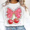  I Love You Cherry Much Watercolor Crew Sweatshirt