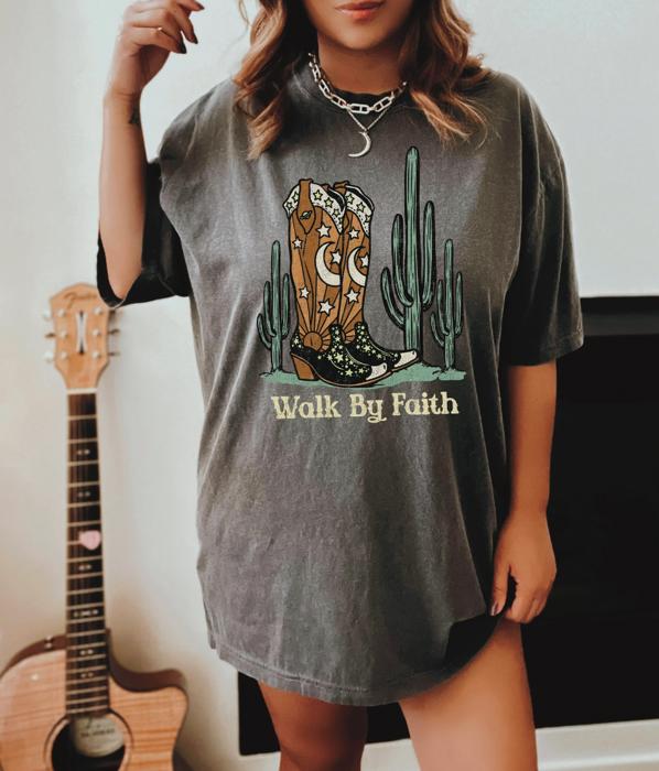 Walk by Faith Cowboy Boots Tee