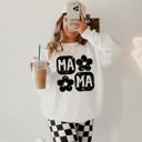  Mama With Flowers Crew Sweatshirt