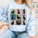  Bunny Floral Collage Crew Sweatshirt