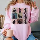  Bunny Floral Collage Crew Sweatshirt