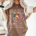  It Is Well With My Soul Floral Tee