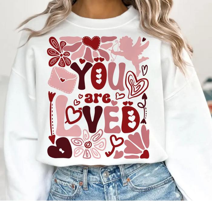 You Are Loved Collage Crew Sweatshirt