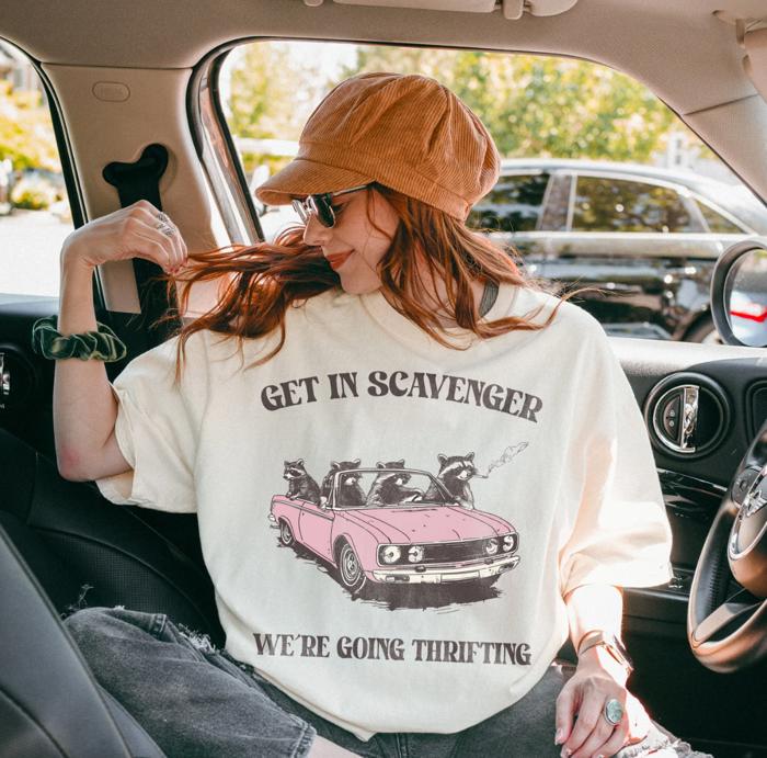 Get In Scavenger We're Going Thrifting Tee