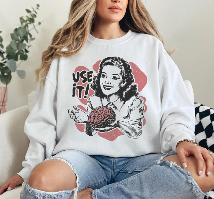 Your Brain, Use It Crew Sweatshirt