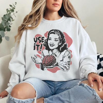 Your Brain, Use It Crew Sweatshirt