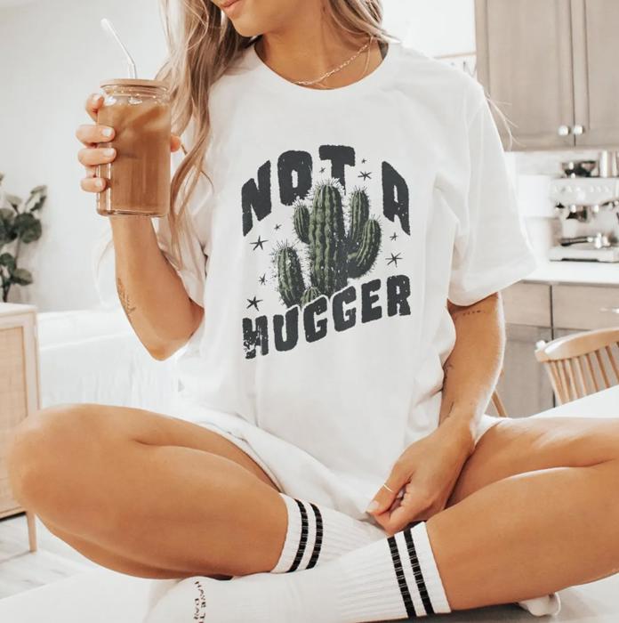 Not A Hugger Cactus Tee