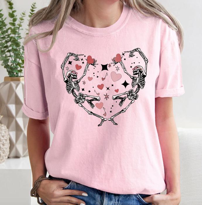 Dancing Skeletons Heart Tee