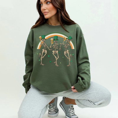 Irish Dancing Skeletons Crew Sweatshirt