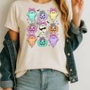 Preppy Ghost Coquette Bow Tee - Cute Pastel Halloween Shirt with Bows & Jack O’Lanterns