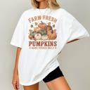  Farm Fresh Pumpkin Hand Picked Daily Trendy Fall Graphic Tee – Vintage Autumn Harvest T-Shirt