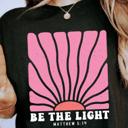  Be the Light Christian Graphic Tee – Matthew 5:14 Bible Verse Inspirational Black T-Shirt