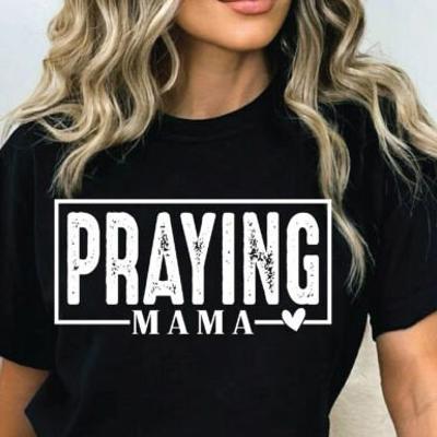 Praying Mama Graphic Tee – Faith Christian Inspirational T-Shirt for Moms