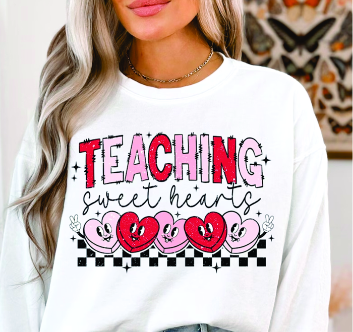 Teaching Sweet Hearts Crew Sweatshirt