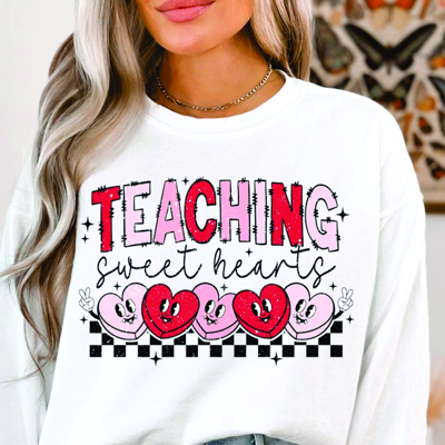 Teaching Sweet Hearts Crew Sweatshirt