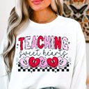  Teaching Sweet Hearts Crew Sweatshirt