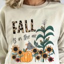  Fall Is In The Air Sunflower Field Crew Sweatshirt