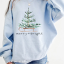  Merry + Bright Watercolor Crew Sweatshirt