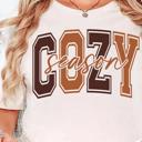  Cozy Season Graphic Tee – Fall Autumn Lounge Shirt, Vintage Retro Comfort Style for Women
