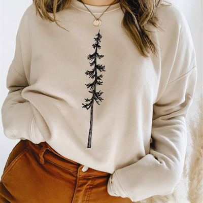 Single Evergreen Tree Crew Sweatshirt