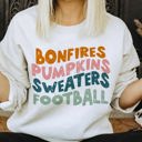  Bonfires Pumpkins Sweaters Football Crew Sweatshirt