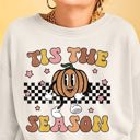  Tis The Season Cartoon Pumpkin Crew Sweatshirt