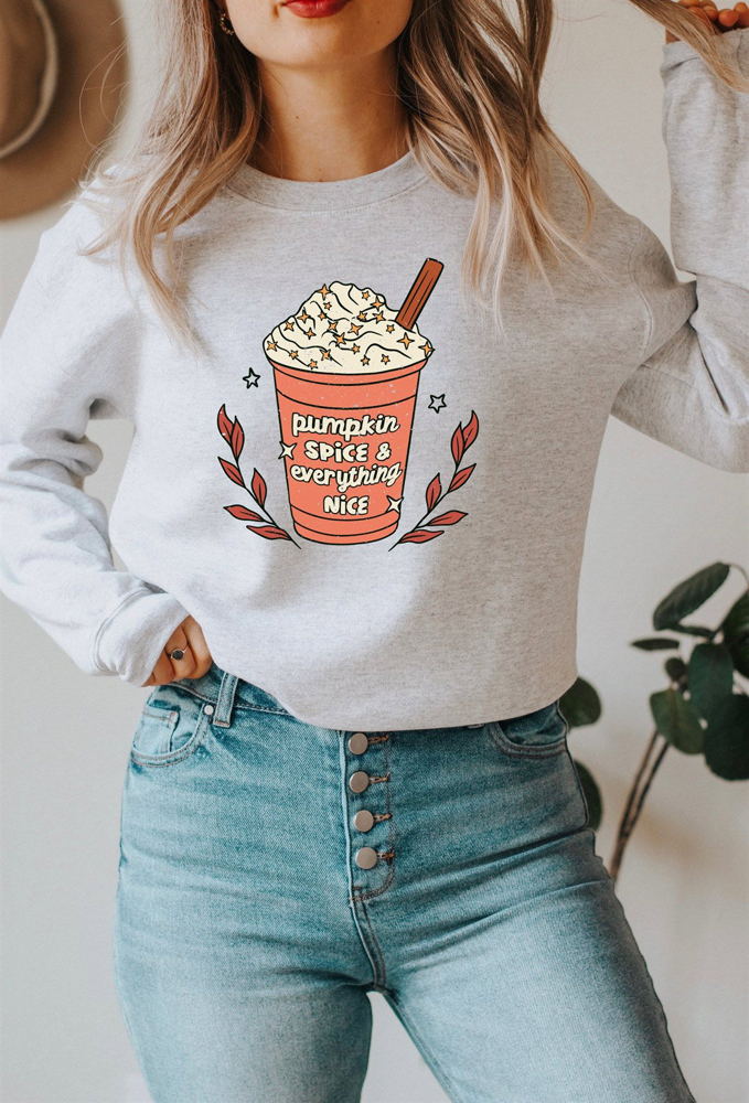 Pumpkin Spice & Everything Nice Crew Sweatshirt