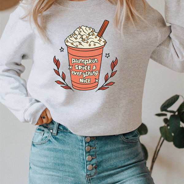 Pumpkin Spice & Everything Nice Crew Sweatshirt