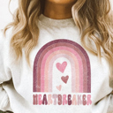 Small Ash Grey Heartbreaker Rainbow Crew Sweatshirt