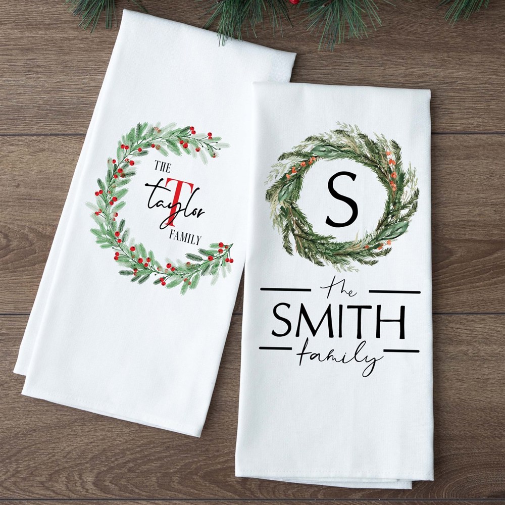 Personalized Holiday Tea Towels