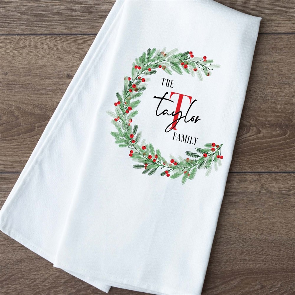 Personalized Holiday Tea Towels