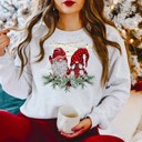  2 Christmas Gnomes Crew Sweatshirt